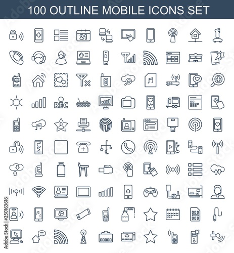 100 mobile icons
