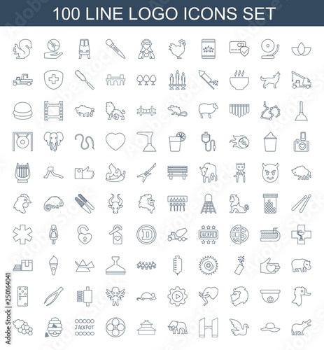 100 logo icons