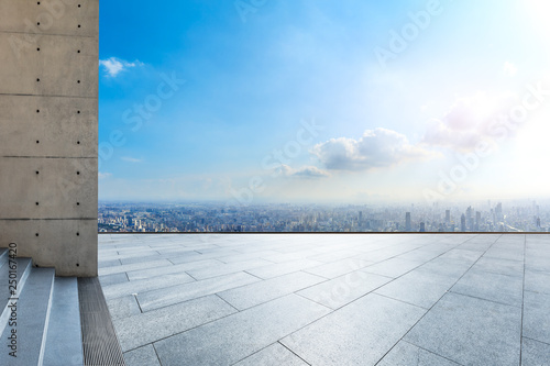 City skyline and buildings with empty square floor in Shanghai,China © ABCDstock