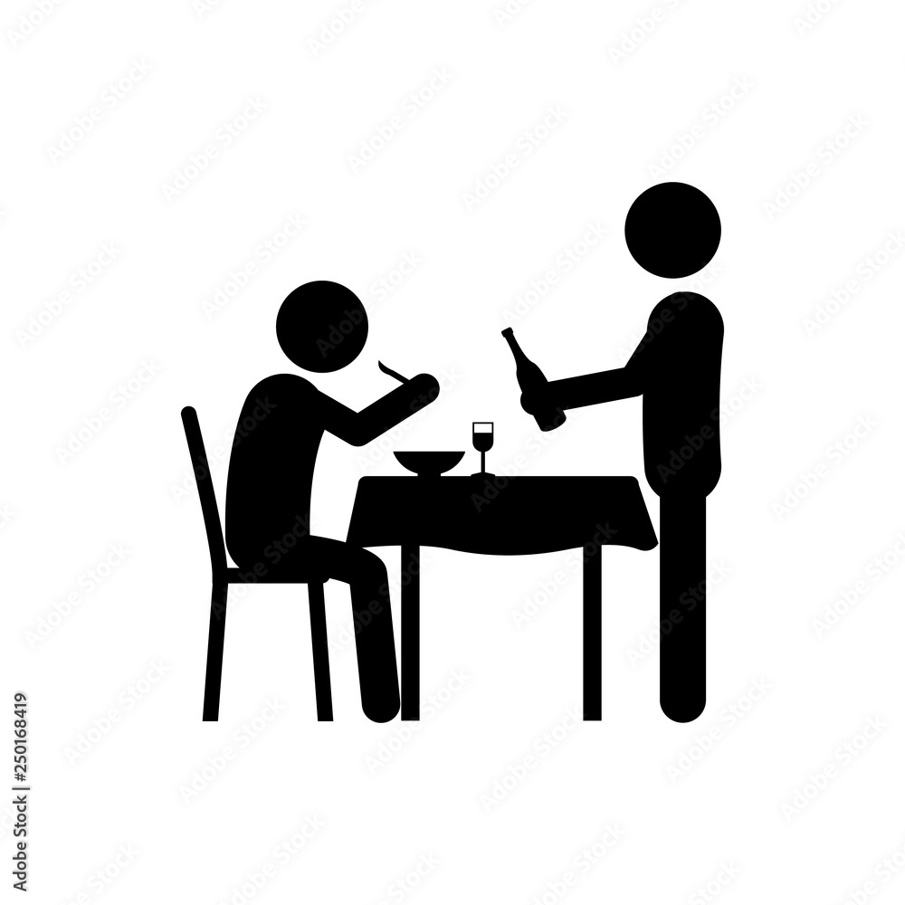 waiter, man, wine in restaurant icon. Element of dinner in a restaurant illustration. Premium quality graphic design icon. Signs and symbols collection icon for websites waiter, man, wine in restaurant icon. Element of dinner in a restaurant illustration. Premium quality graphic design icon. Signs and symbols collection icon for websites