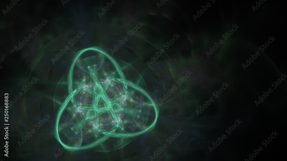 Fantasy chaotic colorful fractal pattern. Abstract fractal shapes. 3D rendering illustration background or wallpaper