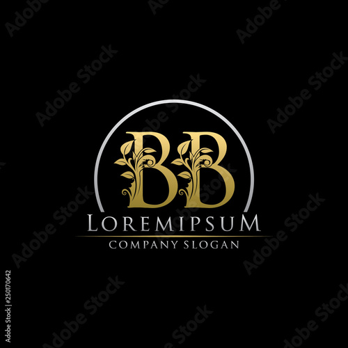 Luxury Gold BB Letter Logo