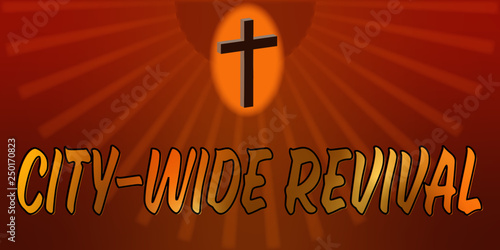 City-wide Revival Banner - red-gold