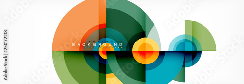 Circle abstract background with triangular shapes for modern design, cover, template, brochure, flyer.