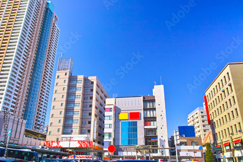 千葉県市川駅北口の風景