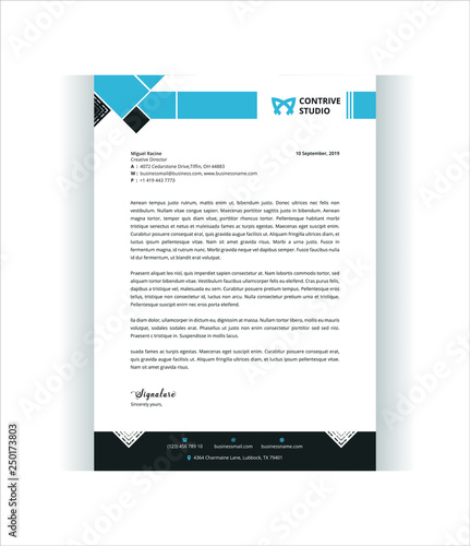 Modern company letterhead. Letterhead Abstract Style