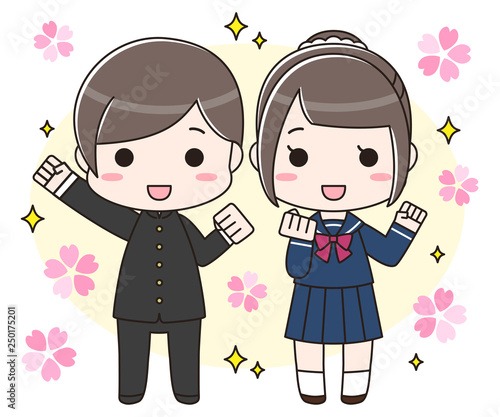 やる気に満ちた学生（桜）