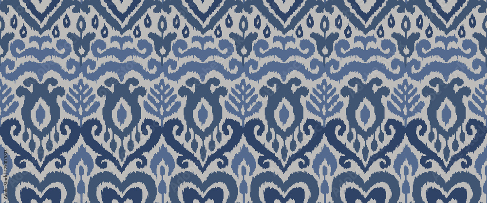 Ikat Ornament Ethnic Vector Seamless Pattern Ikat Ornament Ethnic Vector Seamless Pattern