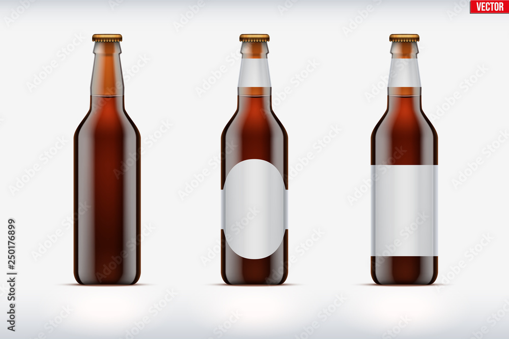 Craft beer bottle set mockup Craft beer bottle set mockup