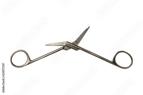 Dental tools on isolated white background
