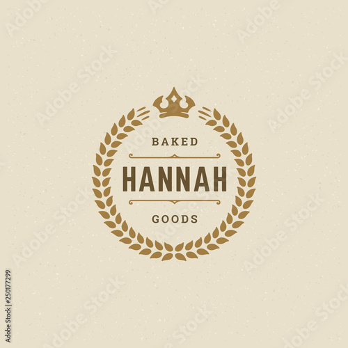 Bakery badge or label retro vector illustration.