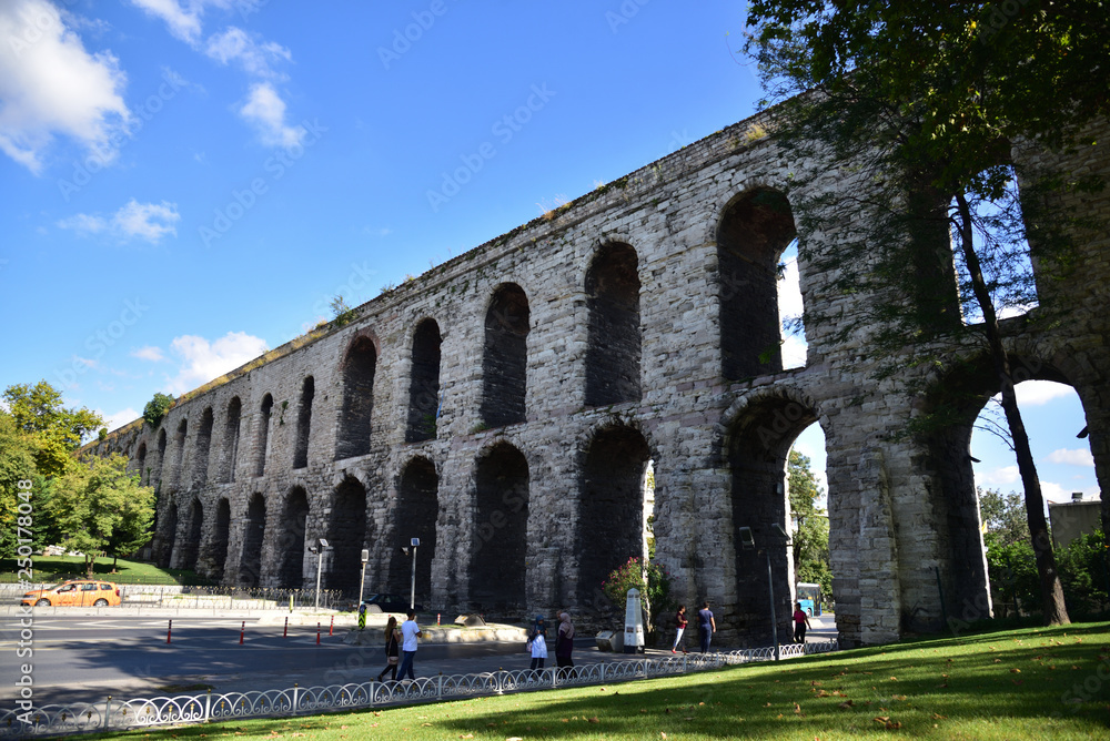 Valens Roman Aqueduct In Istanbul, Turkey