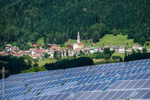 Asiago, Italy Veneto region. Solar panels. photo