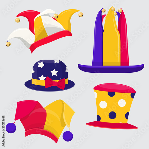 Set of fanny jester hats