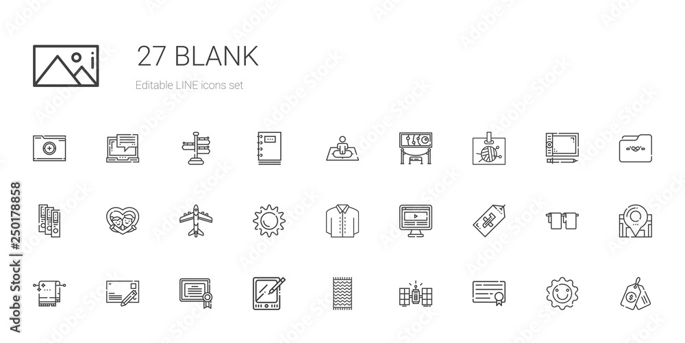 blank icons set