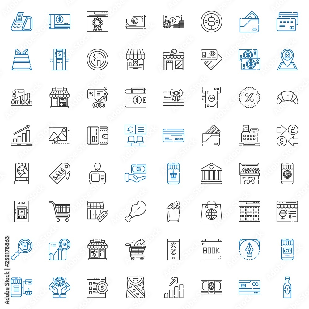 commerce icons set commerce icons set