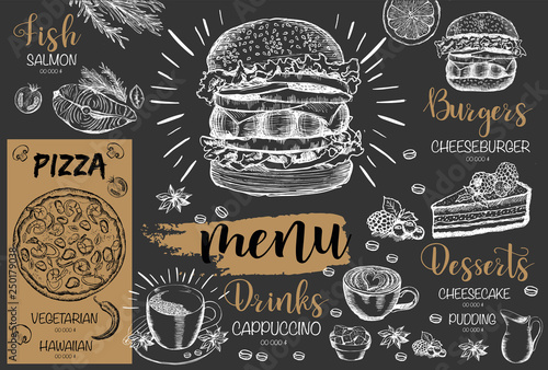 Restaurant cafe menu, templ...