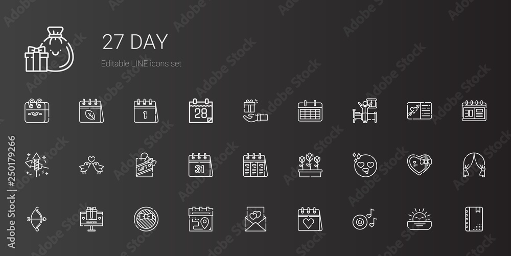 day icons set day icons set