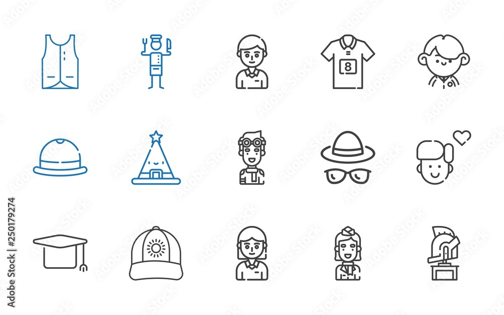 uniform icons set