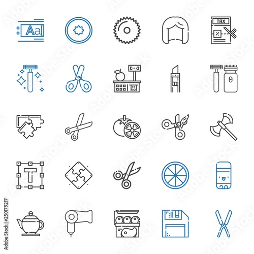 cut icons set