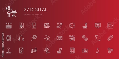 digital icons set