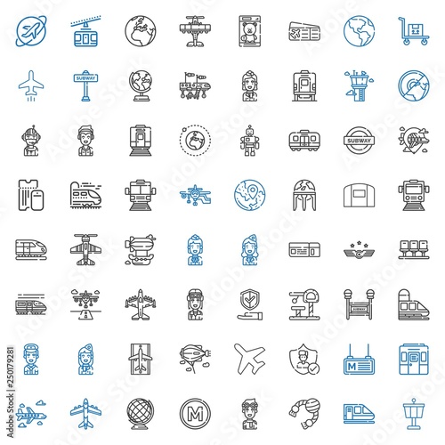 plane icons set