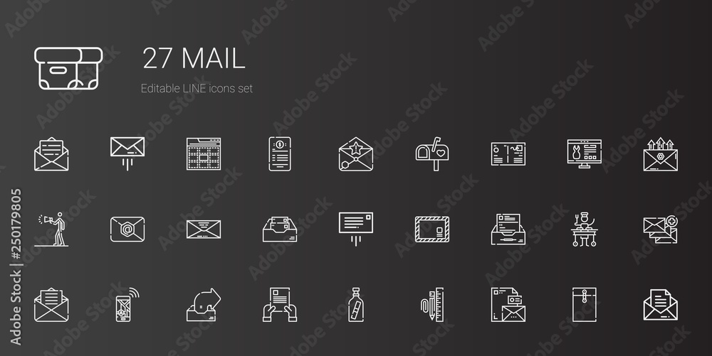 mail icons set mail icons set