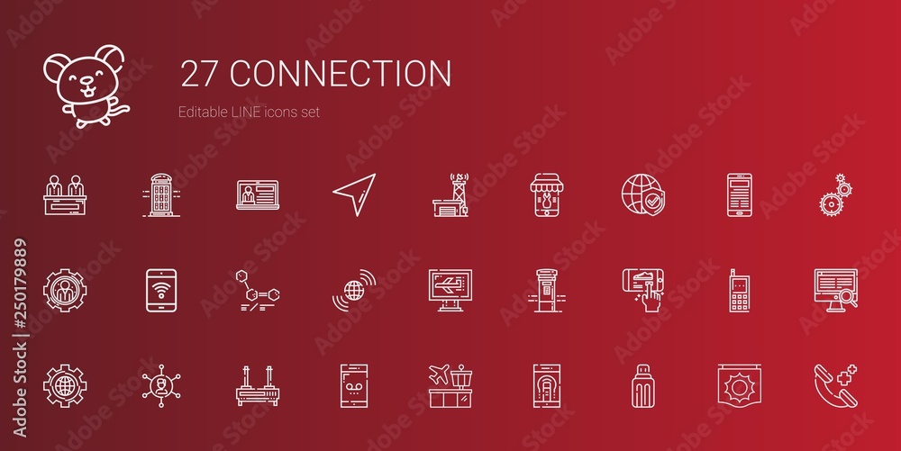 connection icons set connection icons set