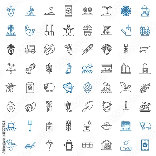 agriculture icons set
