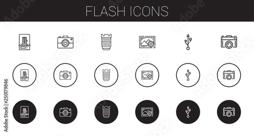 flash icons set