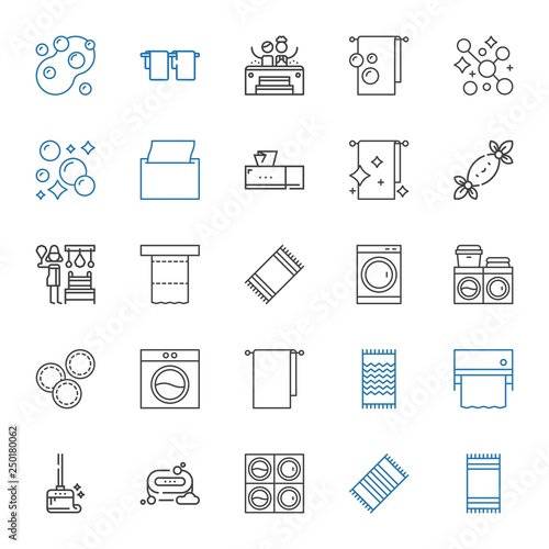 towel icons set
