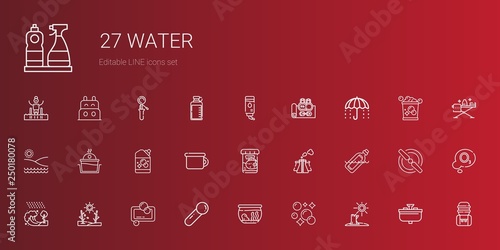water icons set