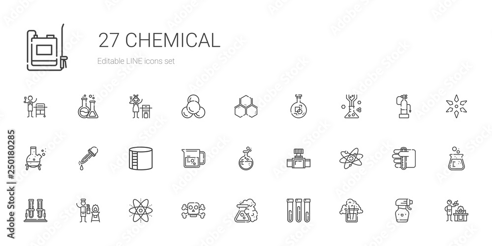 chemical icons set