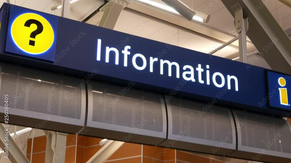 Motion of information sign at airport with 4k resolution Motion of information sign at airport with 4k resolution