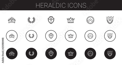heraldic icons set