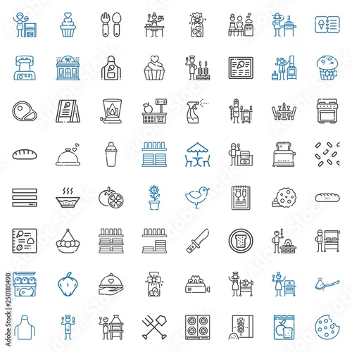 cook icons set