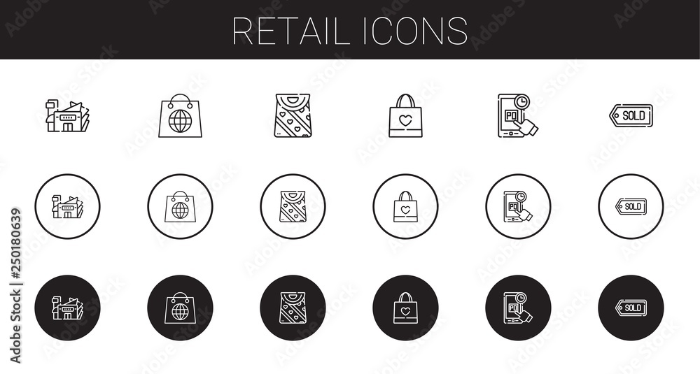 retail icons set retail icons set