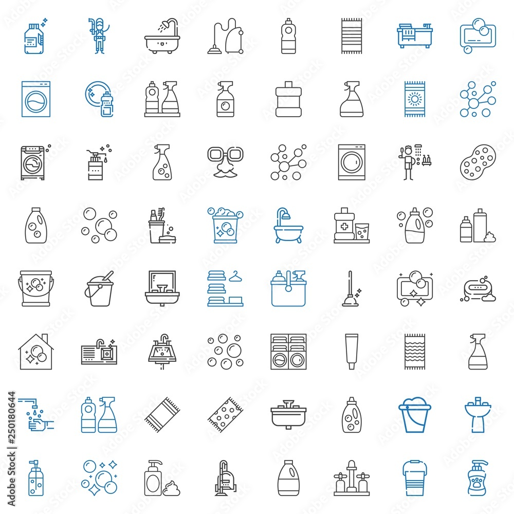 wash icons set wash icons set