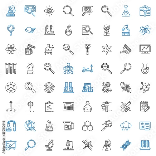 research icons set