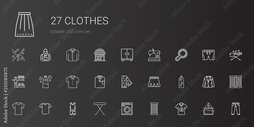 clothes icons set clothes icons set