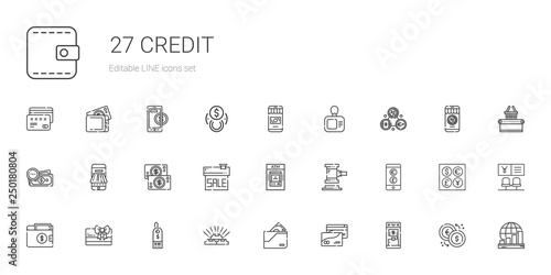 credit icons set