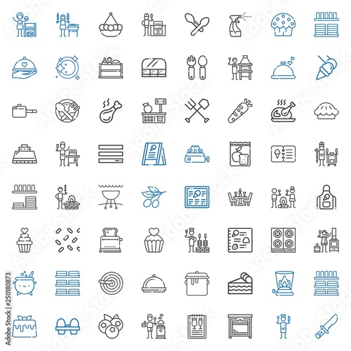 cooking icons set