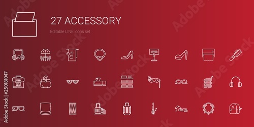 accessory icons set
