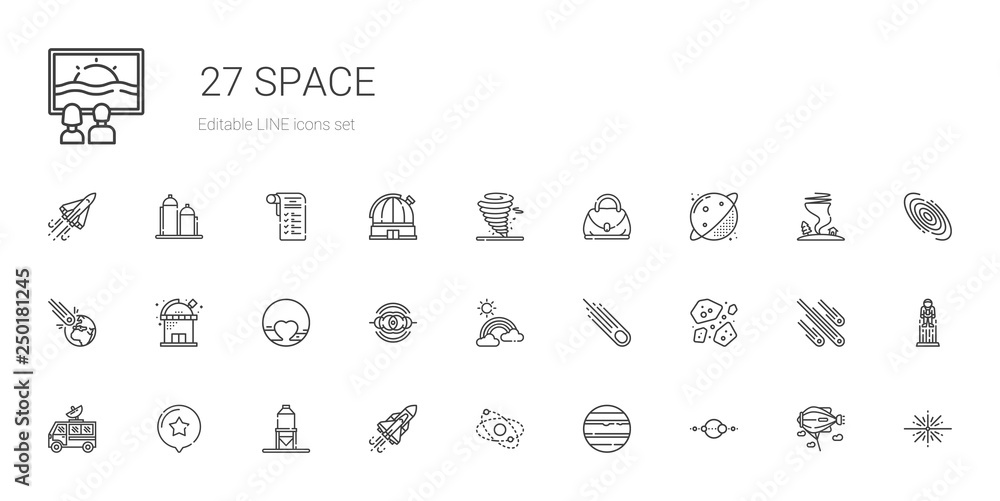 space icons set