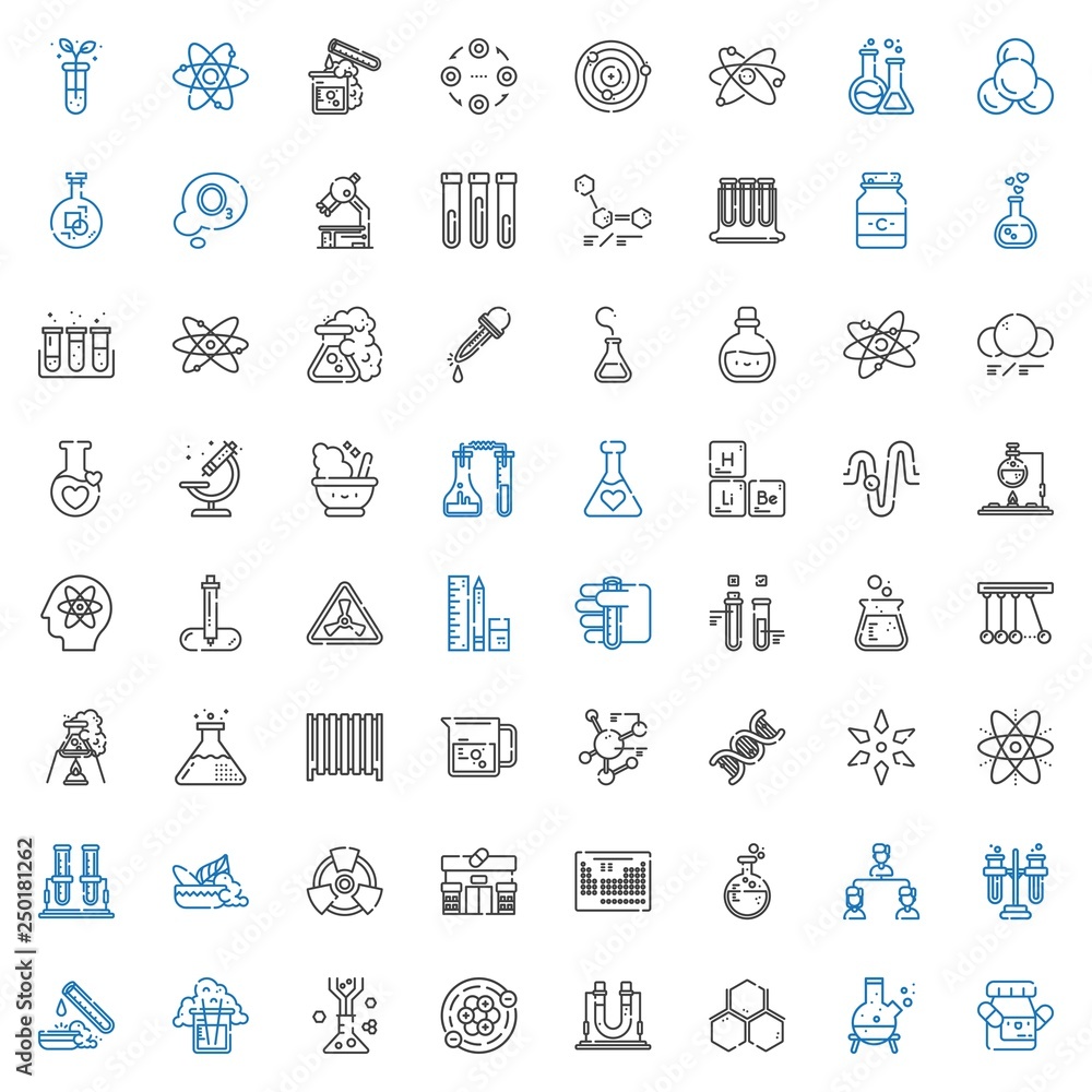 chemistry icons set chemistry icons set