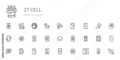 cell icons set