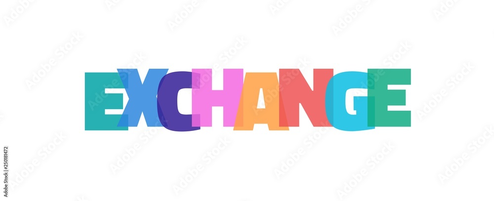 Exchange word concept Exchange word concept