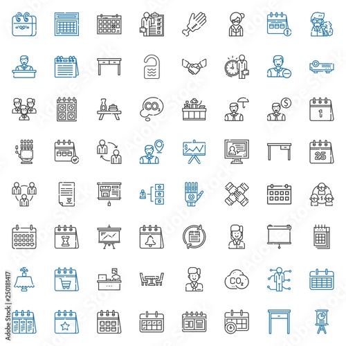meeting icons set
