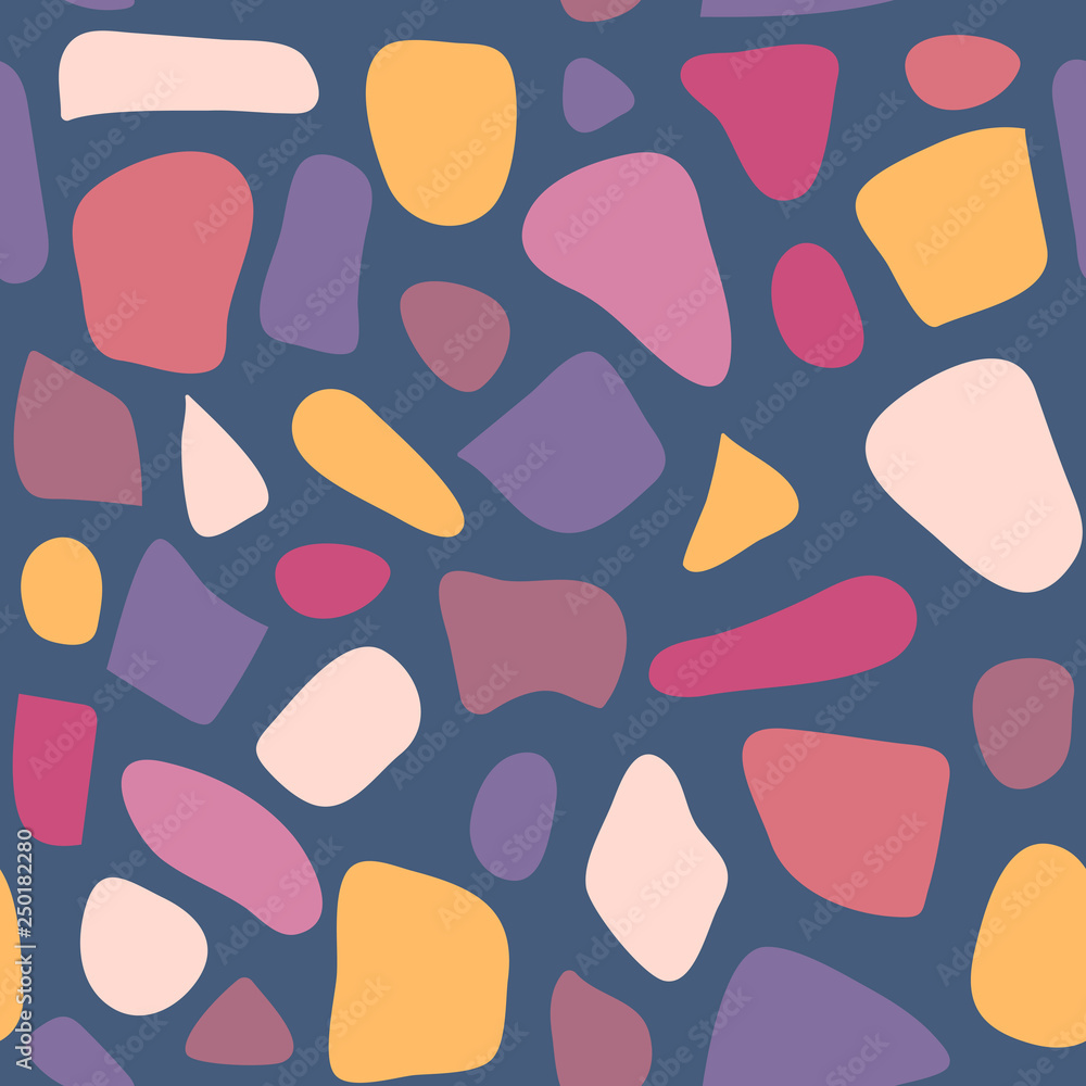 Terrazzo seamless pattern. Pattern ideal for wrapping paper, wallpaper, terrazzo flooring. Colorful vector illustration. EPS10 Terrazzo seamless pattern. Pattern ideal for wrapping paper, wallpaper, terrazzo flooring. Colorful vector illustration. EPS10