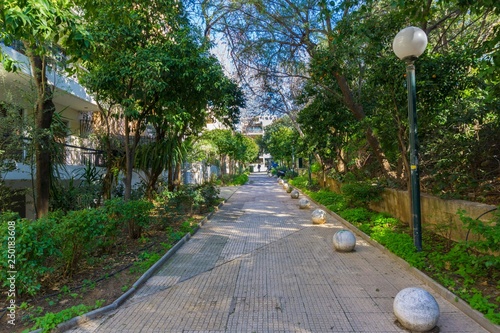 Fototapeta Naklejka Na Ścianę i Meble -  Street view in Mets neighborhood in athens greece